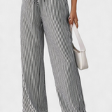 Sabrina Lightweight Straight Leg Trousers with Adjustable Waistband