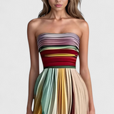 Leticia Long Dress with Soft Fall and Natural Style