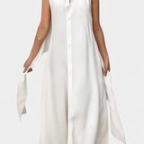 Meryl Shirt Dress with Buttons and Adjustable Tie