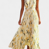 Juliene Floral Sleeveless Dress with Belt