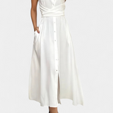 Meryl Shirt Dress with Buttons and Adjustable Tie