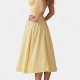 Flora Midi A-Line Dress with Corset