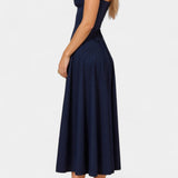 Flora Midi A-Line Dress with Corset