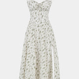 Flora Midi A-Line Dress with Corset