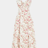 Flora Midi A-Line Dress with Corset