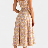 Flora Midi A-Line Dress with Corset