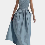 Dezi Long Strapless Dress with Adjustable Side Ties