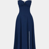 Flora Midi A-Line Dress with Corset