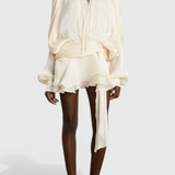 Aurore Mini Dress with Ruffles and Full Pleats