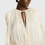 Aurore Mini Dress with Ruffles and Full Pleats