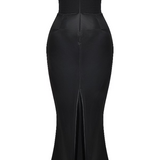 Emily Strapless Corset Draped Maxi Dress