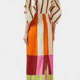 Alison Soft Dress with Front Neckline and Puff Sleeves