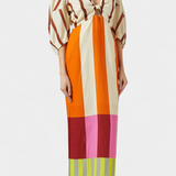 Alison Soft Dress with Front Neckline and Puff Sleeves