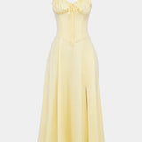 Flora Midi A-Line Dress with Corset