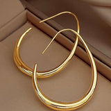 Oval Metal Earrings