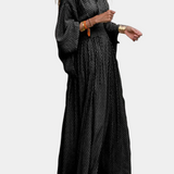 Anelia Geometric Maxi Dress with V-Neck