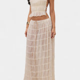 Eugenie Co-ord Set with Pleated Top and Skirt