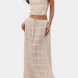 Eugenie Co-ord Set with Pleated Top and Skirt