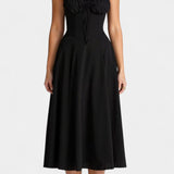 Flora Midi A-Line Dress with Corset