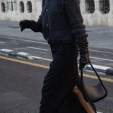 Chenda Short Plush Textured Cardigan