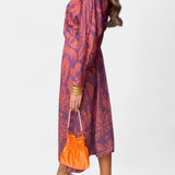 Elara Maxi Dress with V-Neck and Front Knot
