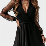 Calandra Elegant Mini Dress with Sophisticated Neckline and Flattering Silhouette