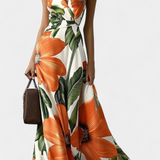 Regina Classic Dress with Floral Print