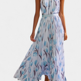 Juliene Floral Sleeveless Dress with Belt