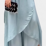 Wonder Two-Piece Flowing Set with Loose Top and Asymmetrical Skirt