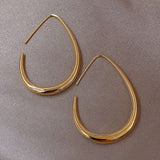 Oval Metal Earrings