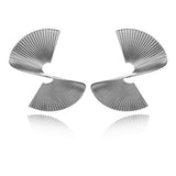 Pleated Metal Earrings