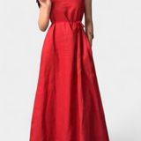 Rosetta Soft Sleeveless Dress with Adjustable Bow