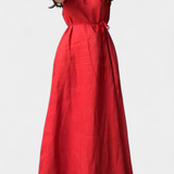 Rosetta Soft Sleeveless Dress with Adjustable Bow