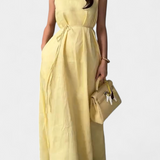 Rosetta Soft Sleeveless Dress with Adjustable Bow