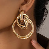 Intertwined Gold Hoop Earrings