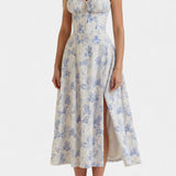 Flora Midi A-Line Dress with Corset