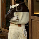 Colour Block Knit Jacket