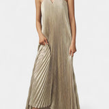 Andreia Sleeveless A-Line Dress with Pleats