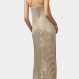 Andreia Sleeveless A-Line Dress with Pleats