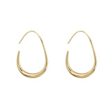 Oval Metal Earrings