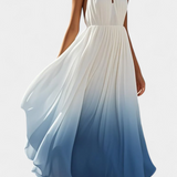 Starla Maxi Dress Halter Pleated with Pearl Details