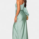 Charlotte Asymmetrical Draped One-Shoulder Dress