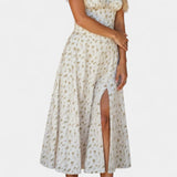 Flora Midi A-Line Dress with Corset