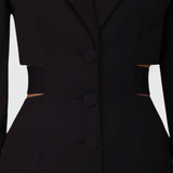 Bernice Midi Blazer Dress with Cut-Out and Open Back