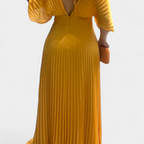 Odele Fluid Pleated Dress with Open Back