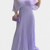 Odele Fluid Pleated Dress with Open Back