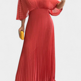Odele Fluid Pleated Dress with Open Back