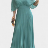 Odele Fluid Pleated Dress with Open Back