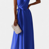 Marla – Long Dress with V-Neck and Fluid Silhouette