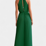 Patrizia Mono Palazzo Pleated with Halter Neck